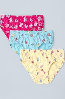 SG01 Girl's Super Combed Cotton Panty with Ultrasoft Waistband (Pack of 3)