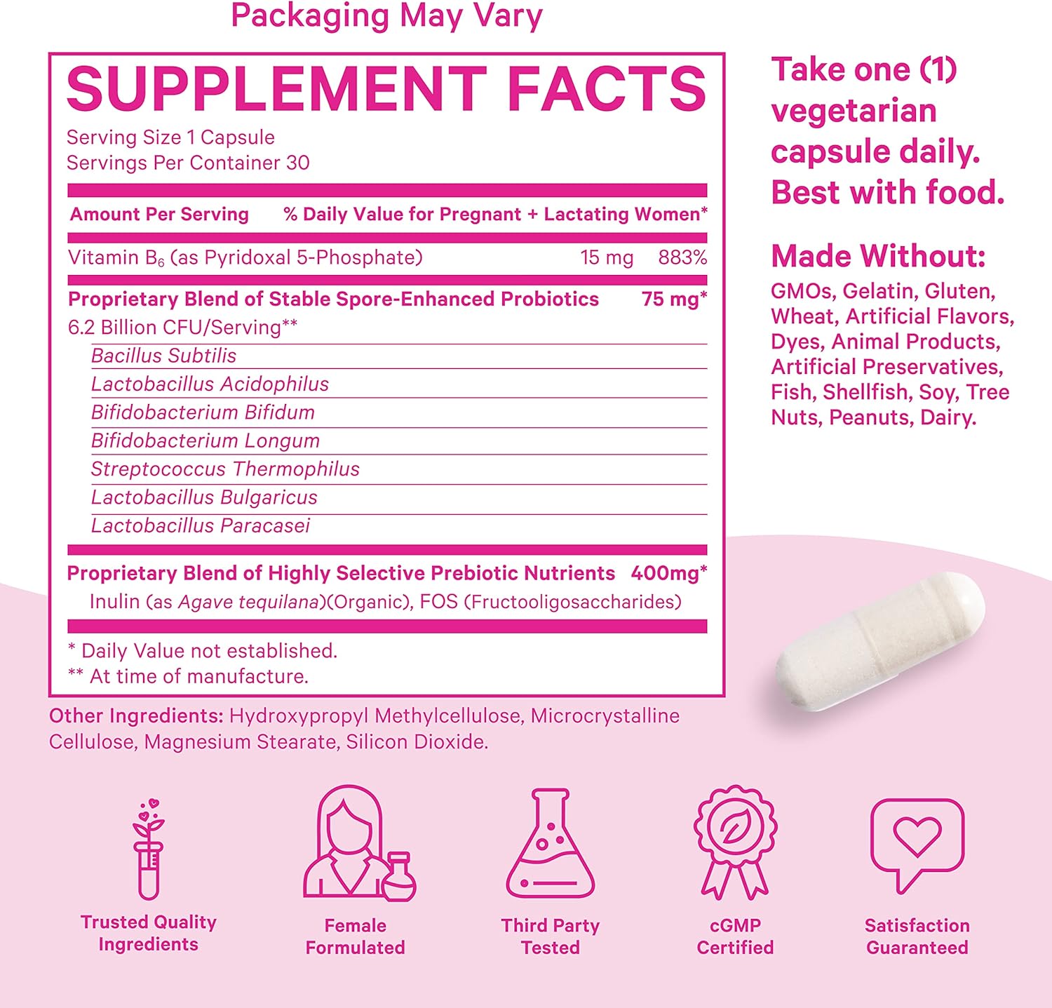Pink Stork Prenatal Vitamin Duo: Total Prenatal Vitamin + Pro, Pregnancy Probiotic for Women, Prenatal Vitamin with DHA and Folic Acid, Women-Owned : Health & Household