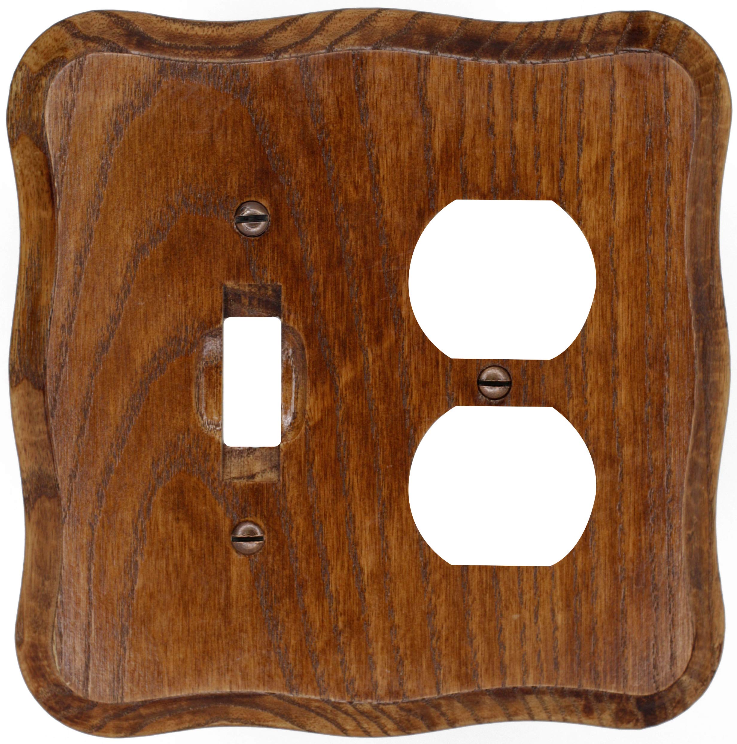 Provincial Tavern Oak Wood Wall Plate/Switch Plate - 4-431 (Toggle Duplex)