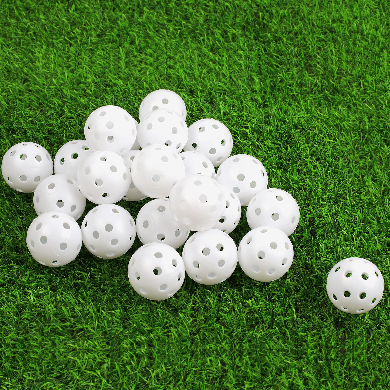Joyberg Übungsgolfbälle, 42 mm, Kunststoff-Golfbälle, Übungsgolfbälle für Hinterhof, Training, Golfbälle für Schwungübungen, 24 Stück