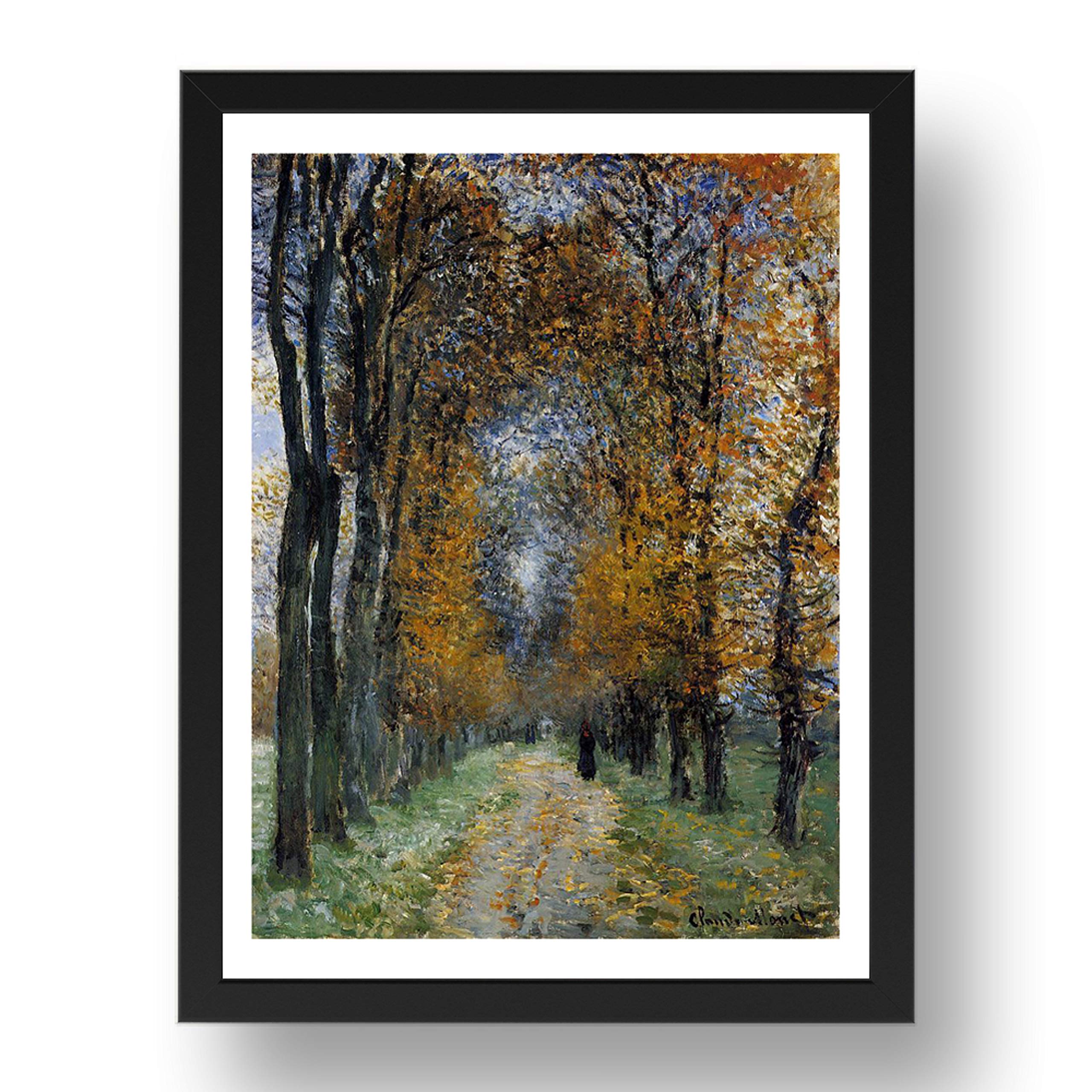 Period Prints Avenue, 1878 by Claude Monet, vintage art, framed A3 reproduction poster print in 17x13 inch frame