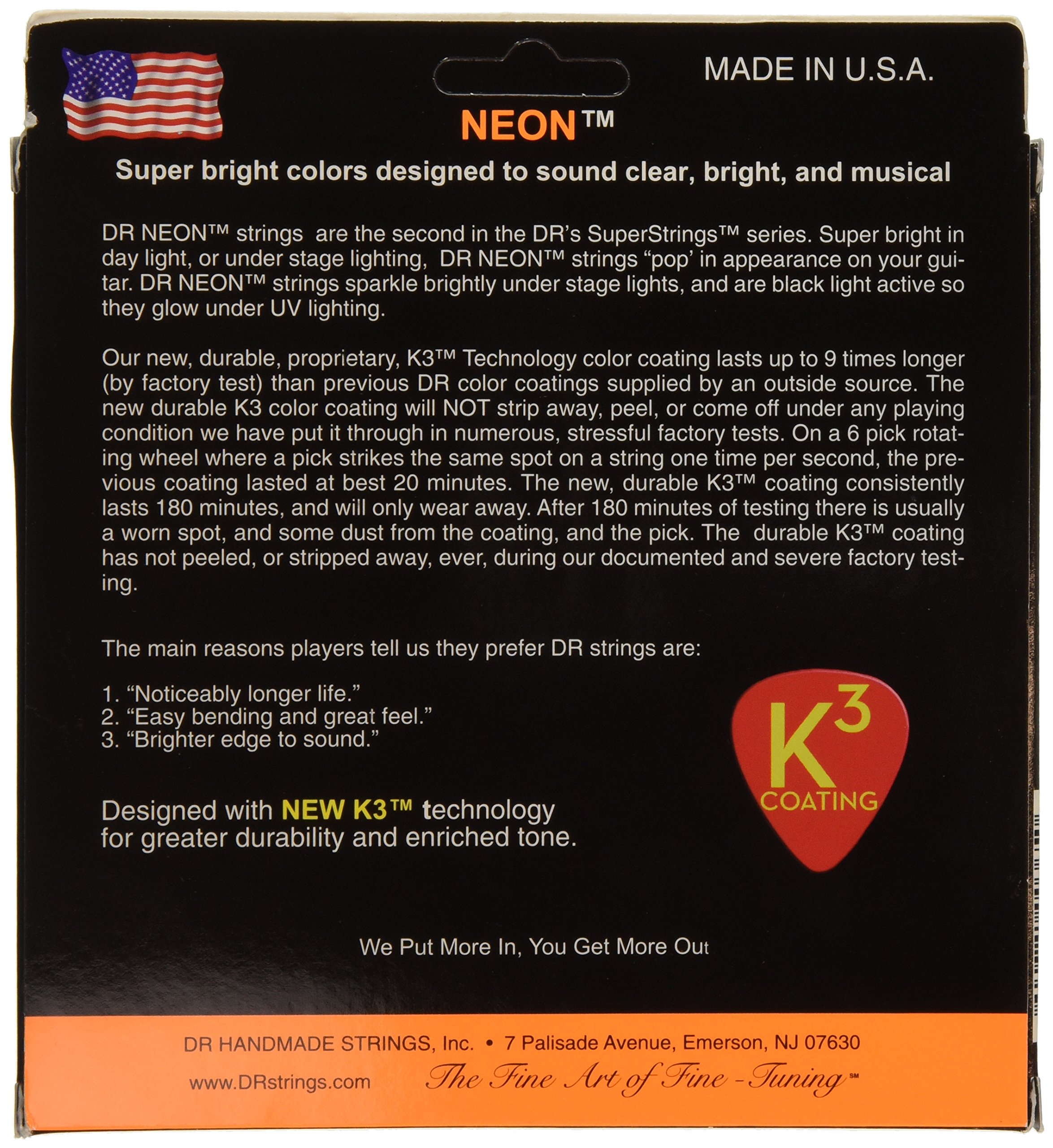 DR String NOB5-45 Neon Orange Set di corde per basso