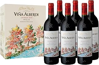 Viña Alberdi - Vino Tinto D.O.C Rioja Alta Crianza Tempranillo - Pack Estuche 6 Botellas de 75 cl