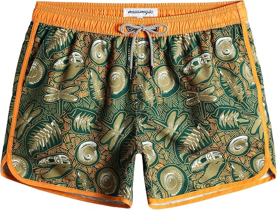 MaaMgic Costume da Bagno Corti Uomo Stile Retro Vintage 4-Way Stretch con  Fodera in Mesh Transpirante e Asciugatura Rapida per Vacanze al Mare  lencicol Uomo Abbigliamento