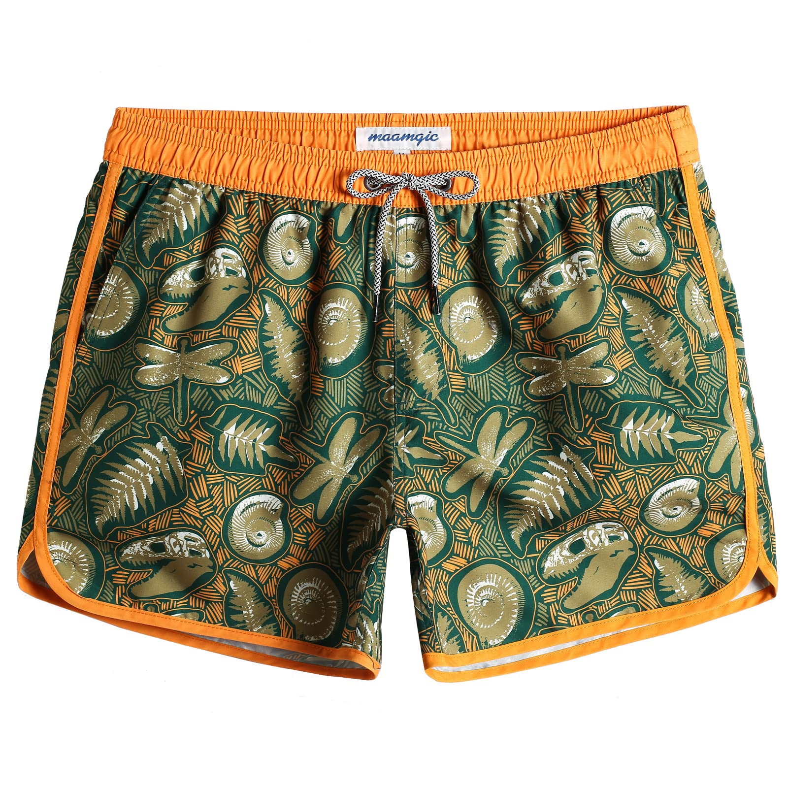 MaaMgic Bañador Hombre de Natación Secado Rápido Interior de Malla Pantalones Cortos d'Aire Vintage 80s 90s — view 40