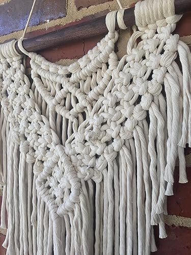 Miniatura 6 de Macrame Wall Hanging Art Woven Boho Home Décor, Geometric Beautiful Wall Art for Apartment, Dorm Room Decoration, 23" W x 23" L