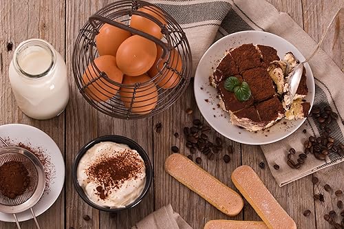 Miniatura 3 de Marini Savoiardi Lady Dedos para galletas italianas de tiramisú, 7 onzas (paquete de 2) con pinzas de cocina de bambú IntFeast