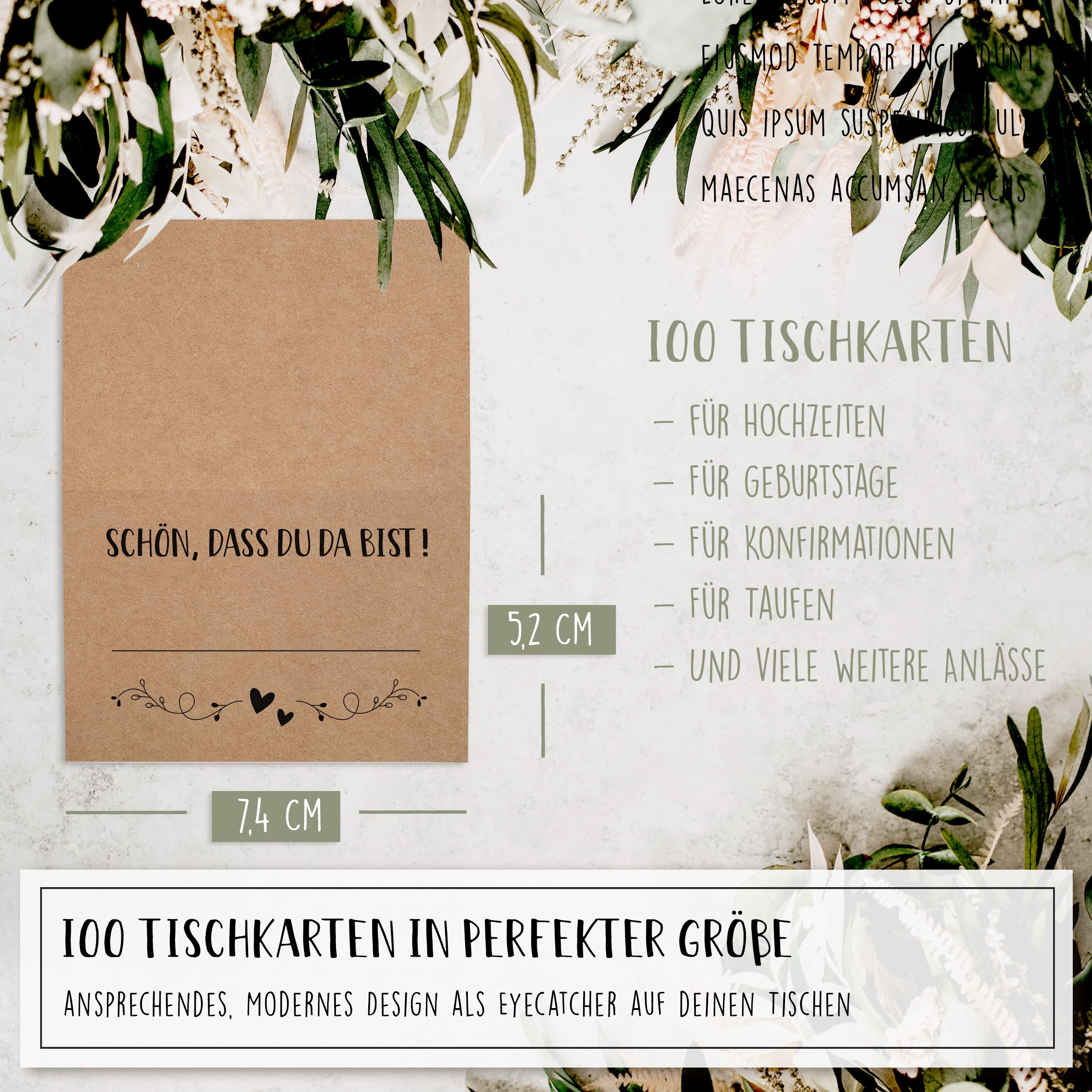 Segnaposto Compleanno Stempel Hochzeit Schön Dass Du Da Bist Herz