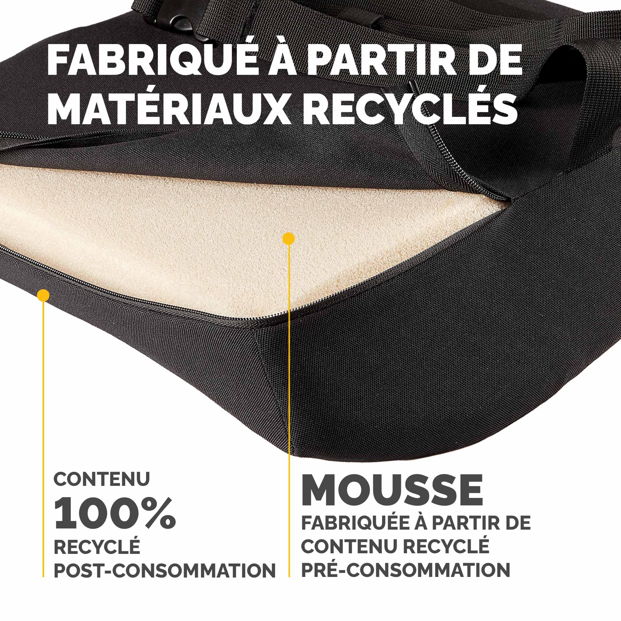Fellowes Coussin Dorsal Breyta - Support Dorsal Ergonomique, Sangle Ajustable, Matériaux éco-responsables, Transportable avec Une poignée intégrée, Garantie 5 Ans, Idéal pour Le Travail et la Maison