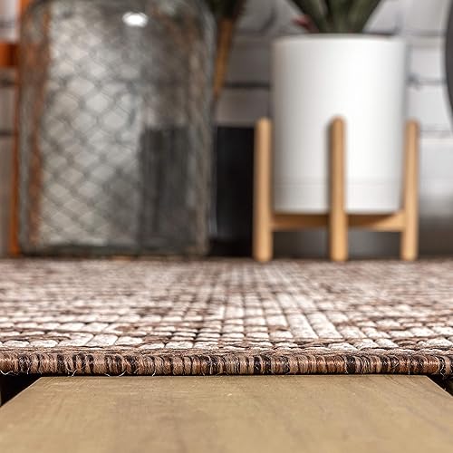 Miniatura 7 de Jonathan Y SMB107C-4 Madrid Alfombra, filigrana texturizada, vintage, interior y exterior, gris pardoespresso, 4 x 6 pies, alfombra de área