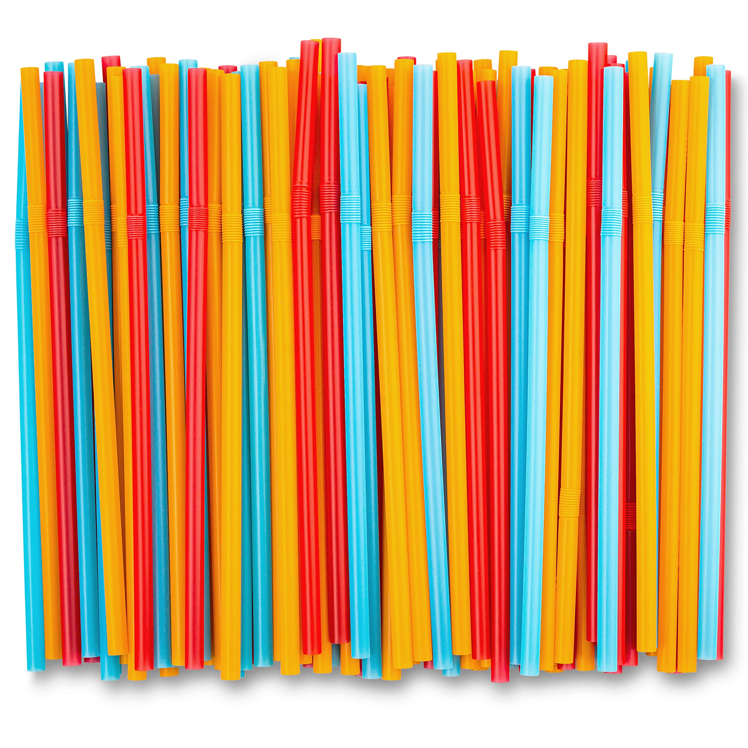 Buy Flexible Plastic Drinking Straws 200 Pack Multi Colored BPAFree