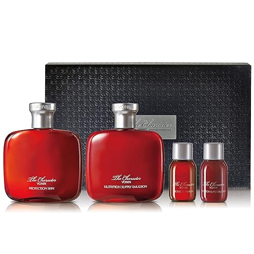 The Character Skin Care Set (11.5 fl oz) - Kit diario de cuidado de la piel para la protección de la piel de los hombres y rejuvenecimiento de LG