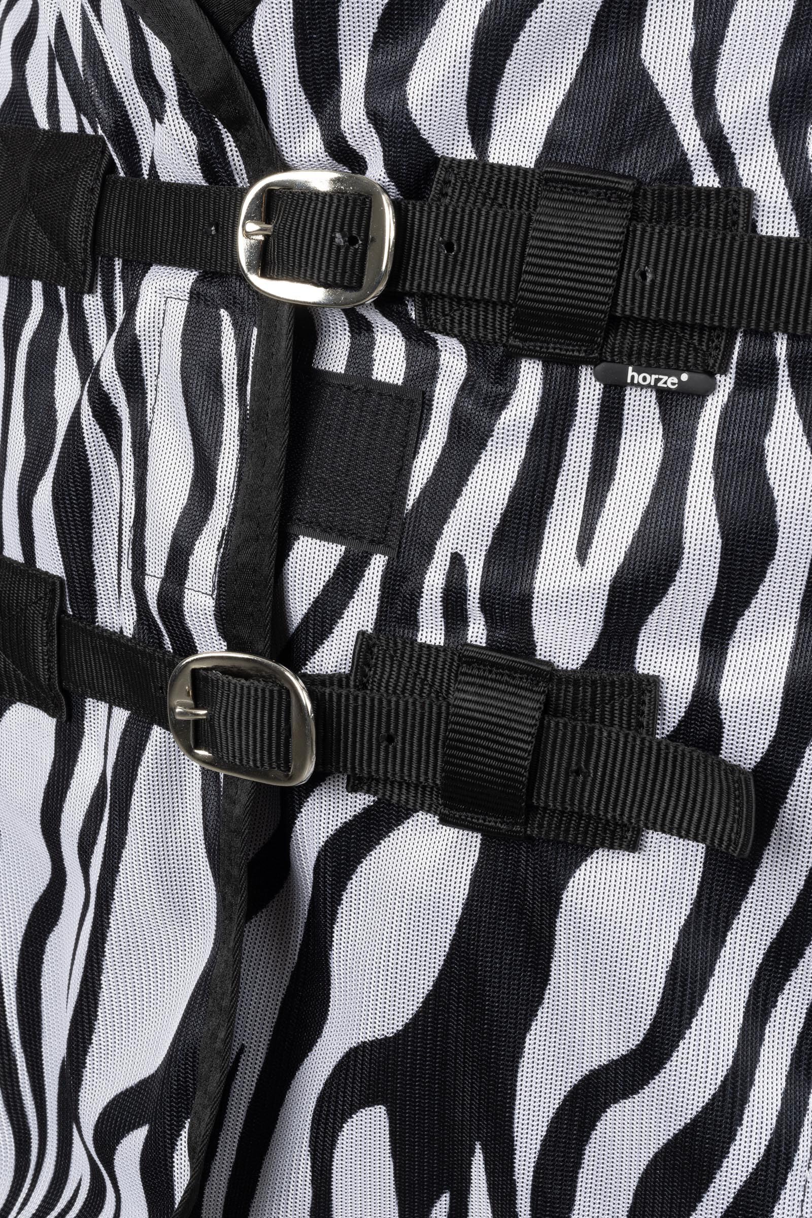 Horze Caballos Defender - Manta antimoscas con parte abdominal, protector de cuello y cola, protección contra insectos y protección UV