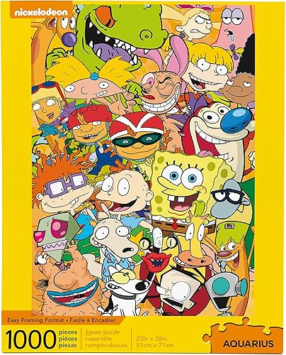 AQUARIUS Nickelodeon - Rompecabezas de los años 90 (rompecabezas de 1000 piezas) – Mercancía y coleccionables con licencia oficial de Nickelodeon –