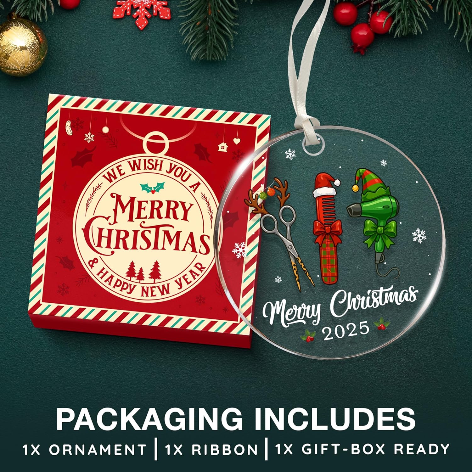 Hairdresser Gifts - Christmas Ornaments for Women Hair Stylist, Best Gift Ideas for Female Hairdressers, Unique and Decorative Hairstylist Gifts, Perfect for Hair Dresser Women - Image 5