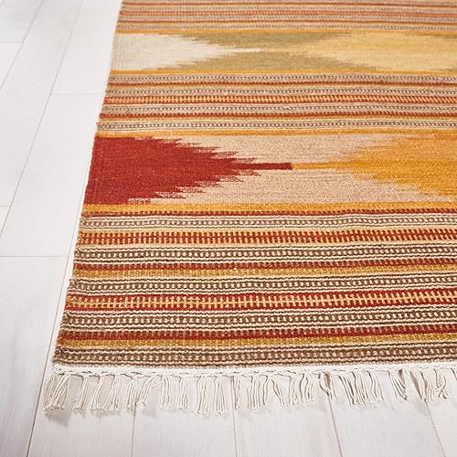 Miniatura 6 de SAFAVIEH Kilim Collection - Alfombra de pasillo de 2 pies 3 pulgadas x 10 pies, natural y multicolor, hecha a mano, lana tribal del suroeste, ideal