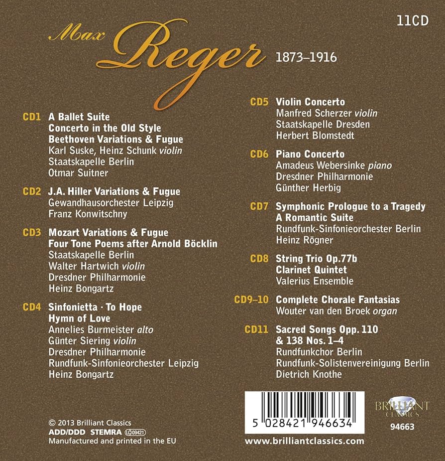 【新品未開封】レーガー:作品集(2枚組) (Reger) Amazon.co.jp: レーガー:作品集: ミュージック