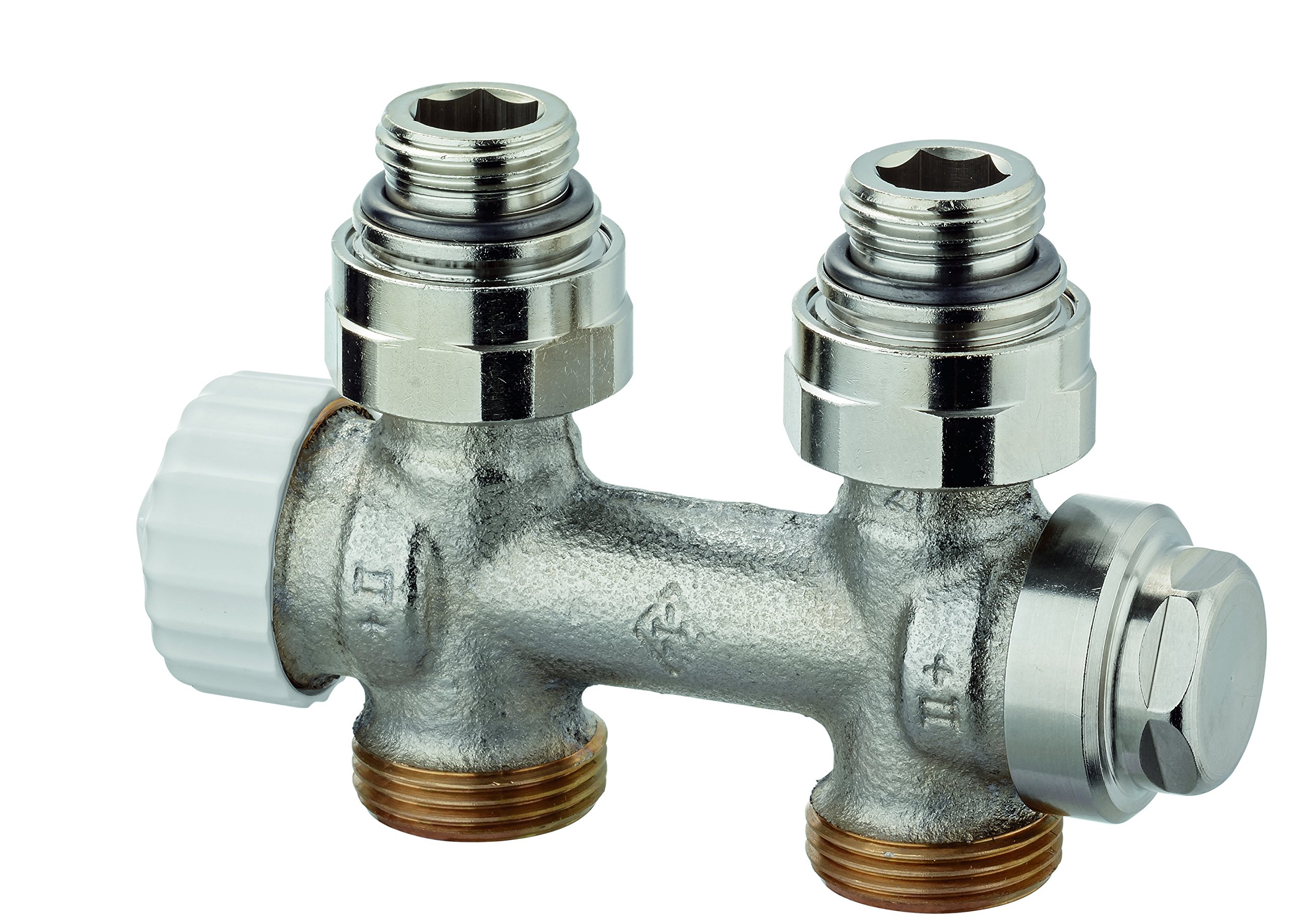 TA Heimeier 3850-02.000 Thermostat-Ventilunterteile Multilux für Zweirohrsyst Durchgang Innengewinde R 1/2 Zoll