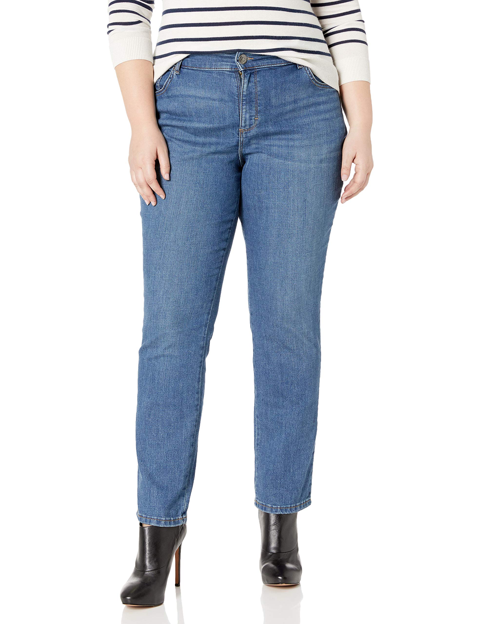 Leewomens Plus Size Relaxed Fit Straight Leg Jean Jeans