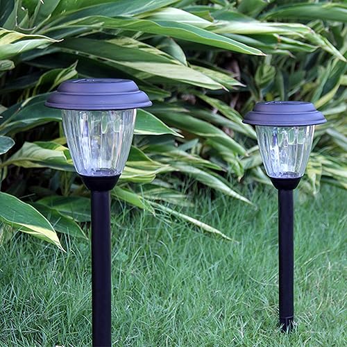 Miniatura 2 de Luces solares para caminos al aire libre, color negro mate, luces LED pintadas de acero inoxidable para jardín, paisaje, camino, patio, entrada