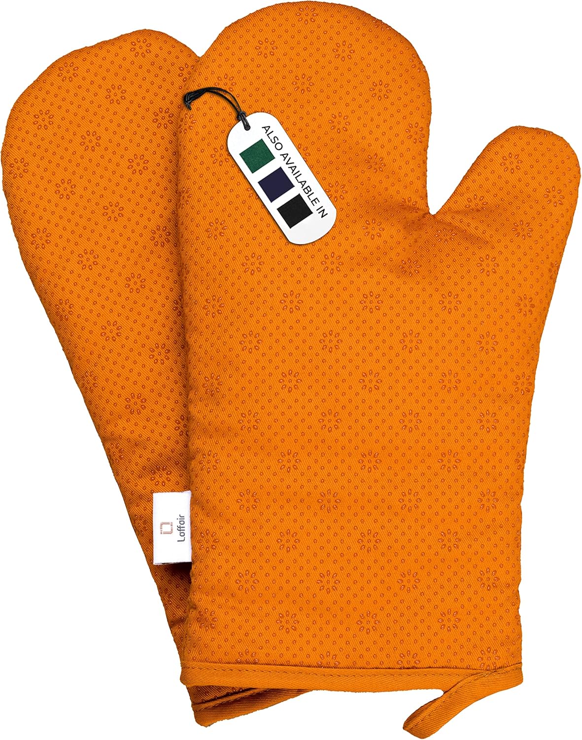 LAFFAIR Orange Oven Mitts Premium NonSlip Orange Oven Gloves Orange