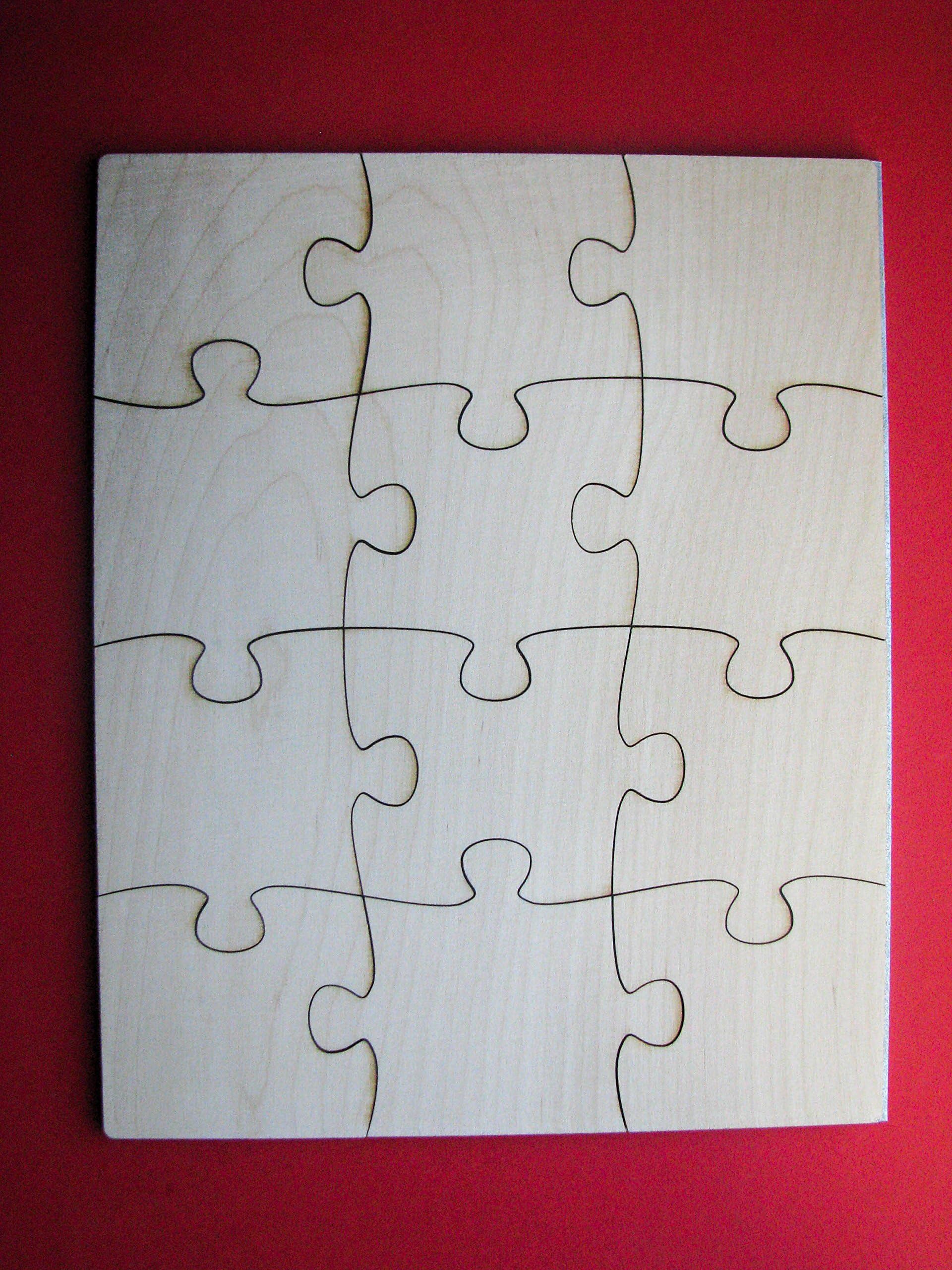 Blank Wooden Jigsaw Puzzle 8x10" with 12 pieces, Wedding guest book puzzle. perfect gift.