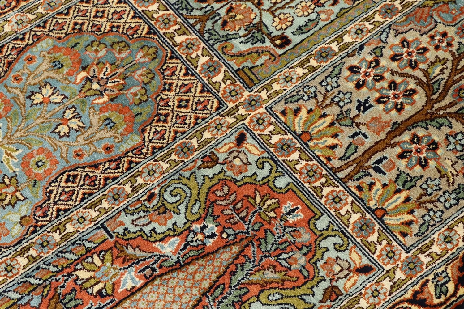 Top-Angebot: Indian Cashmere Silk Oriental Rug 168 x 240 cm Hand Knotted | Handgeknüpfter Orientteppich | Wien Österreich