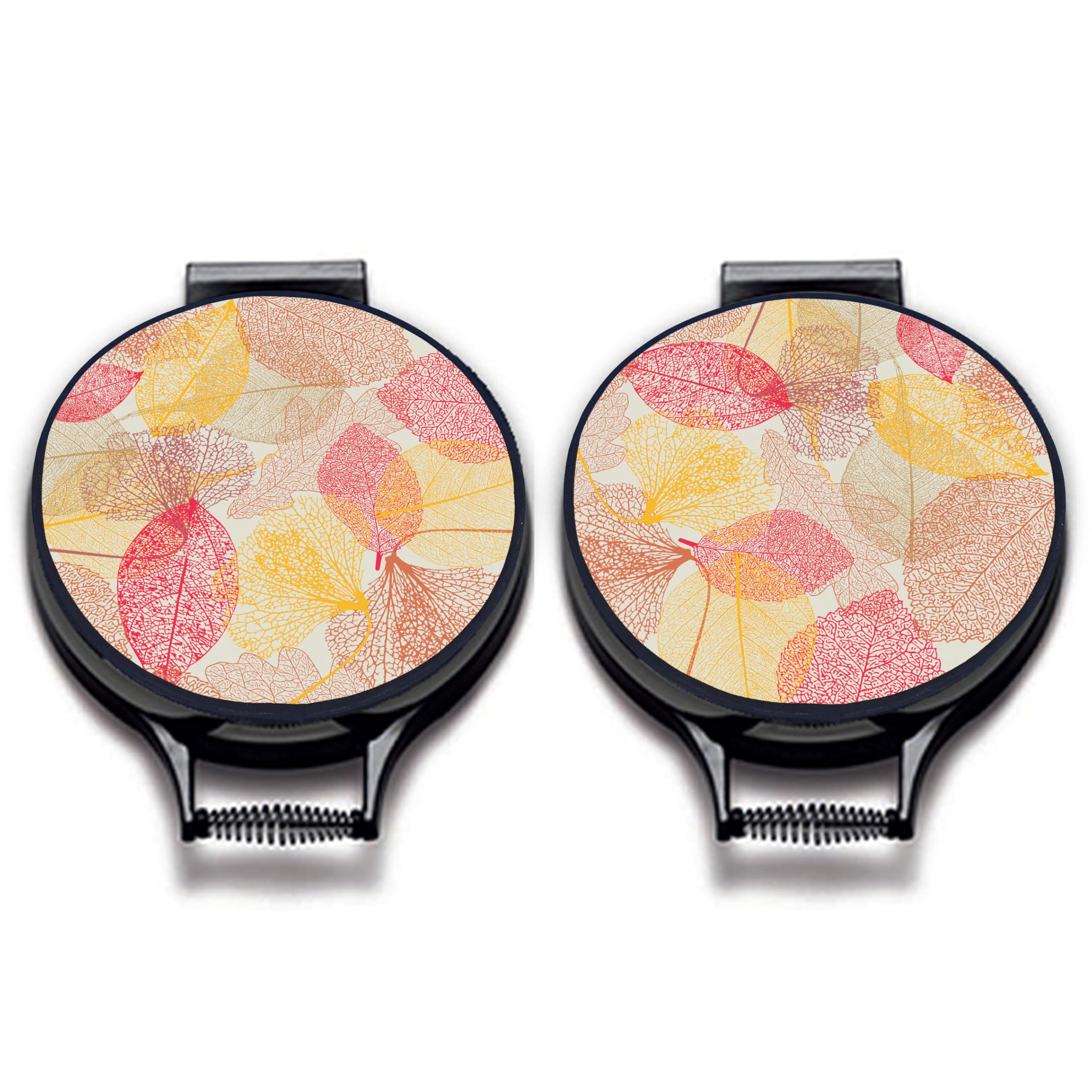 M & G Mustard & Gray Countryside Hob Covers – Set of 2 | 37cm Round | Compatible with AGA, Heritage & Stanley Cookers | Heat-Resistant Pads | Chefs kitechen Accessories (Antiquarian Autumn Leaves)