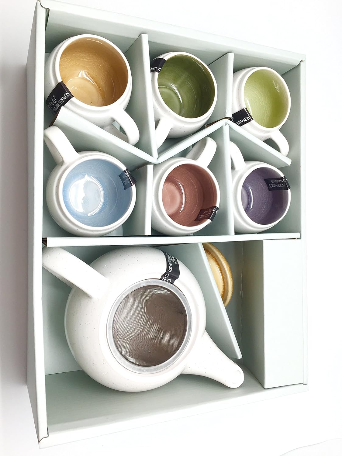 Buy Devnow Stoneware Isakki 7 Pc Tea Set 100ml Online at Low Prices in