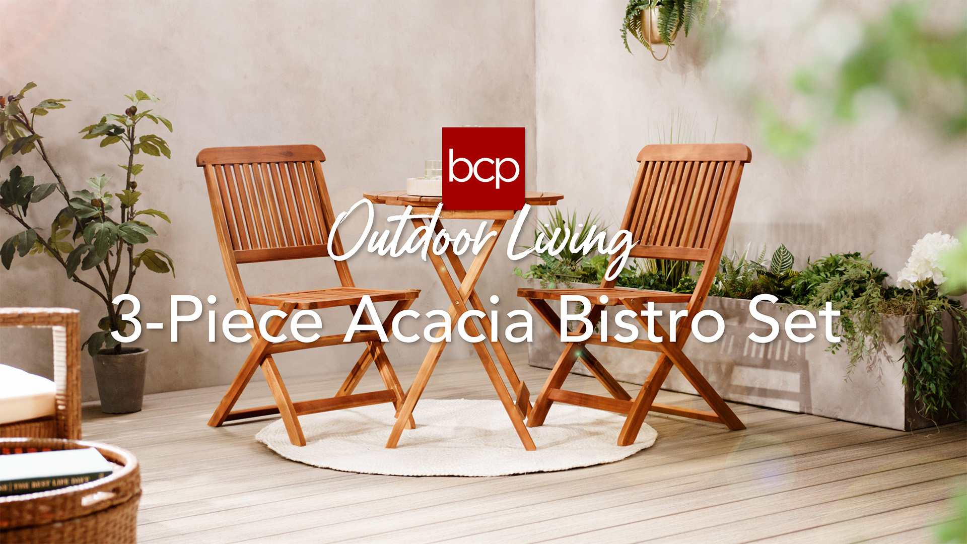 Amazon.com: Best Choice Products 3-Piece Acacia Wood Bistro Set
