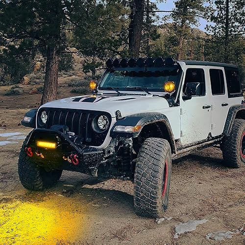 Miniatura 9 de Nilight Barra LED ámbar, 6 pulgadas, 2 unidades, 18 vatios, para niebla, una sola fila, lancha, todoterreno, conducción, parachoques, reversa,