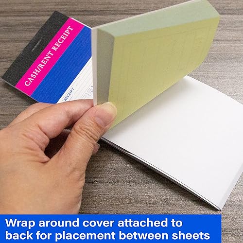 Miniatura 3 de BAZIC - Libro de recibos de dinero en efectivo o alquiler, 50 juegos de 7 12 pulgadas x 2 34 pulgadas, 2 partes sin carbono, blanco y canario,