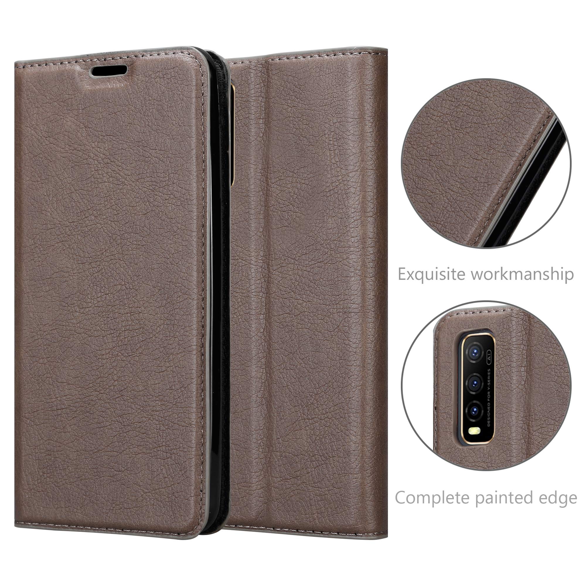 Cadorabo Custodia Libro per Vivo NEX in BRUNO CAFÉ - con Vani di