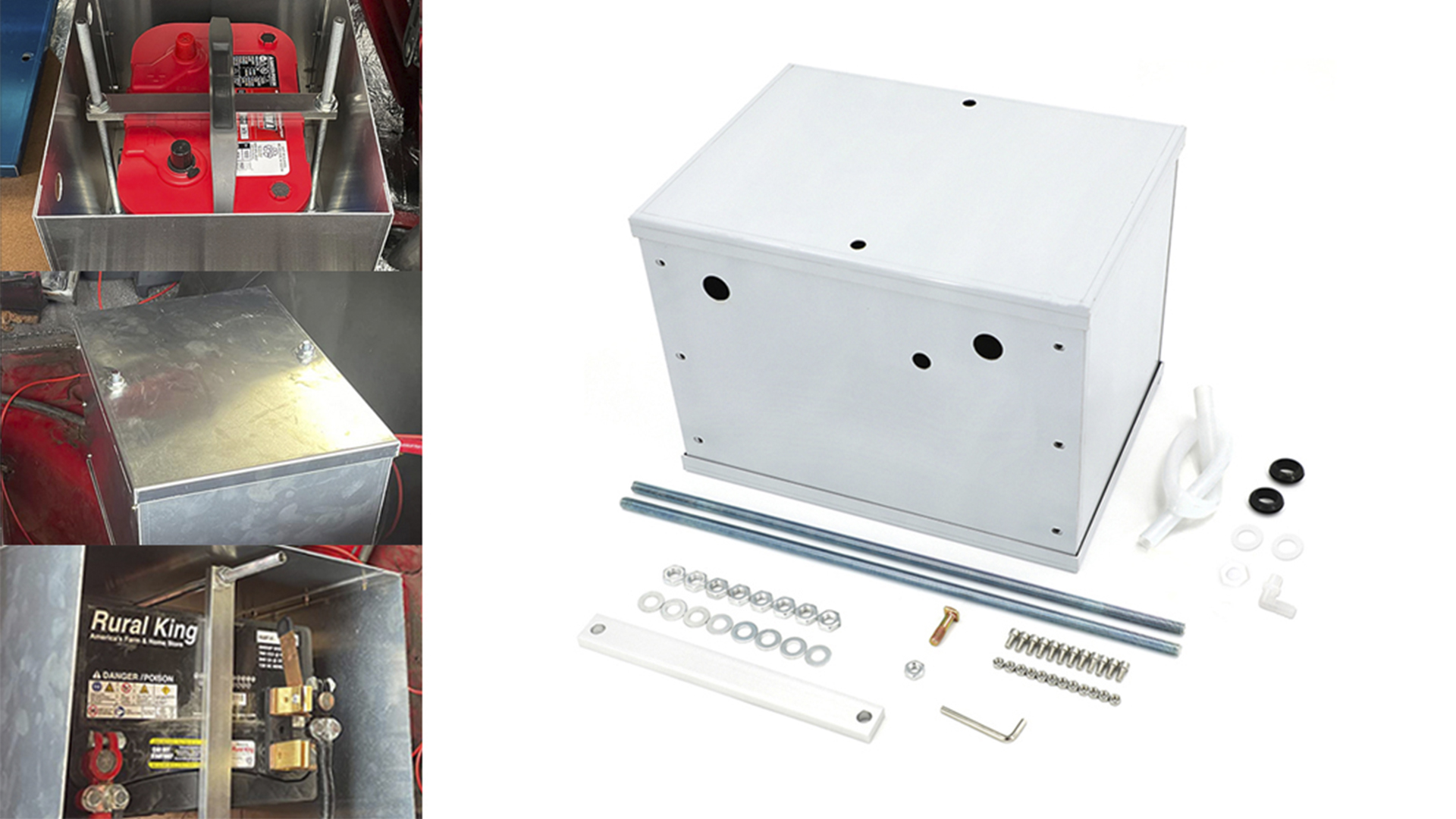 Racing Auto Complete Aluminum Battery Box Relocation Kit Universal Billet Race O - Foto 8