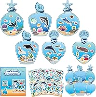 Vista 9 de CY2SIDE 12 juegos de calcomanías de arte de escena de animales del bosque de otoño para niños, crea una escena del bosque de otoño con calcomanías