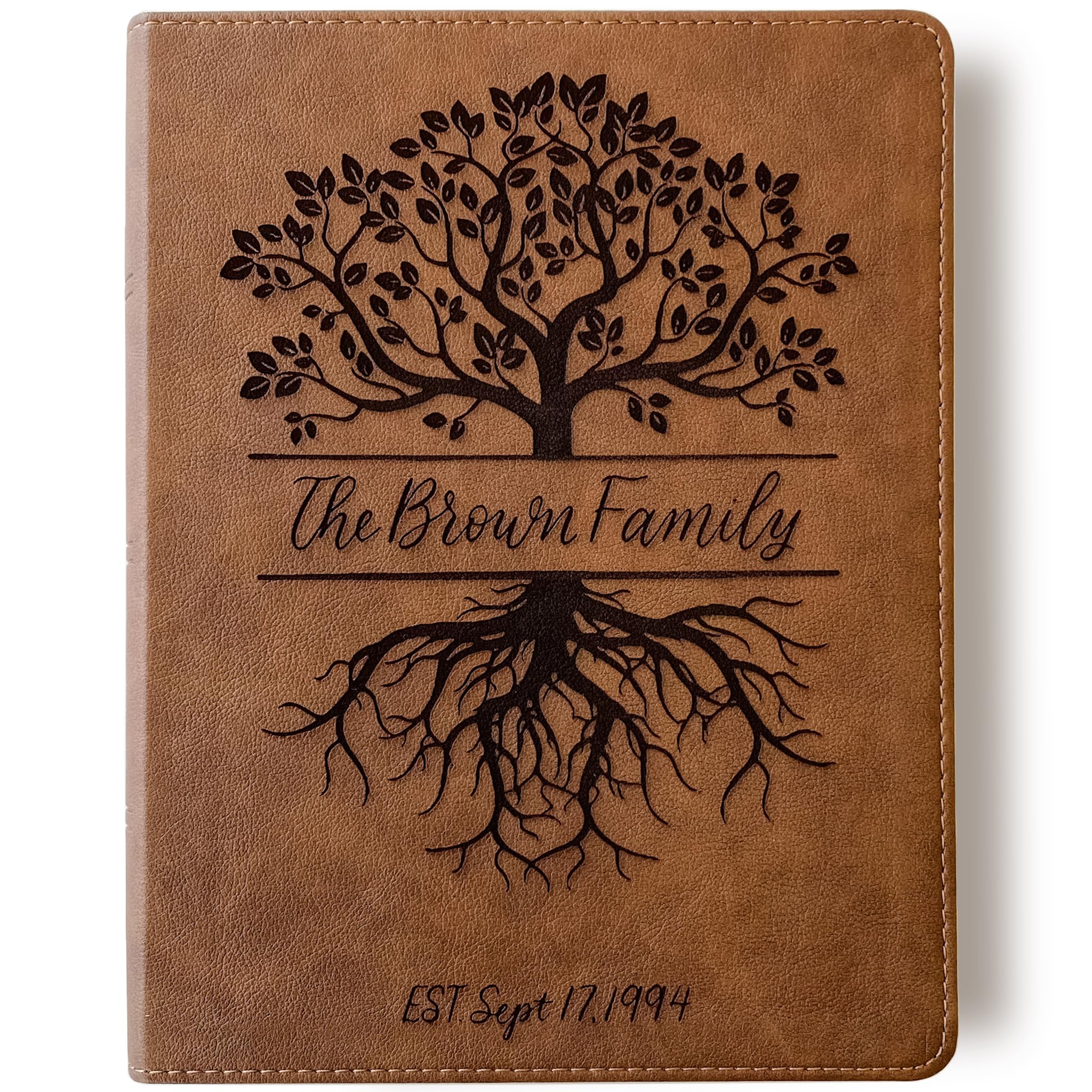 KJV Wide Margin Large Print Bible with Hand Drawn and Laser Engraved Cover Design, Red Letter Bible, Includes Personalized Custom Name Incorporated into Hand Drawn Illustration, Personalized Gift