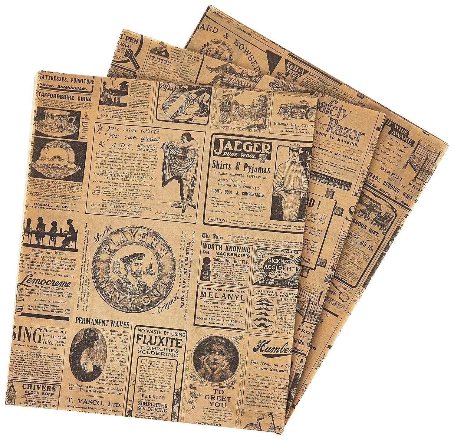 Pack de 1000 unités de papier anti-graisse pour emballer les aliments - 31 x 28 cm - Spécial pour basket-chips et tout type de récipient (KRAFT)