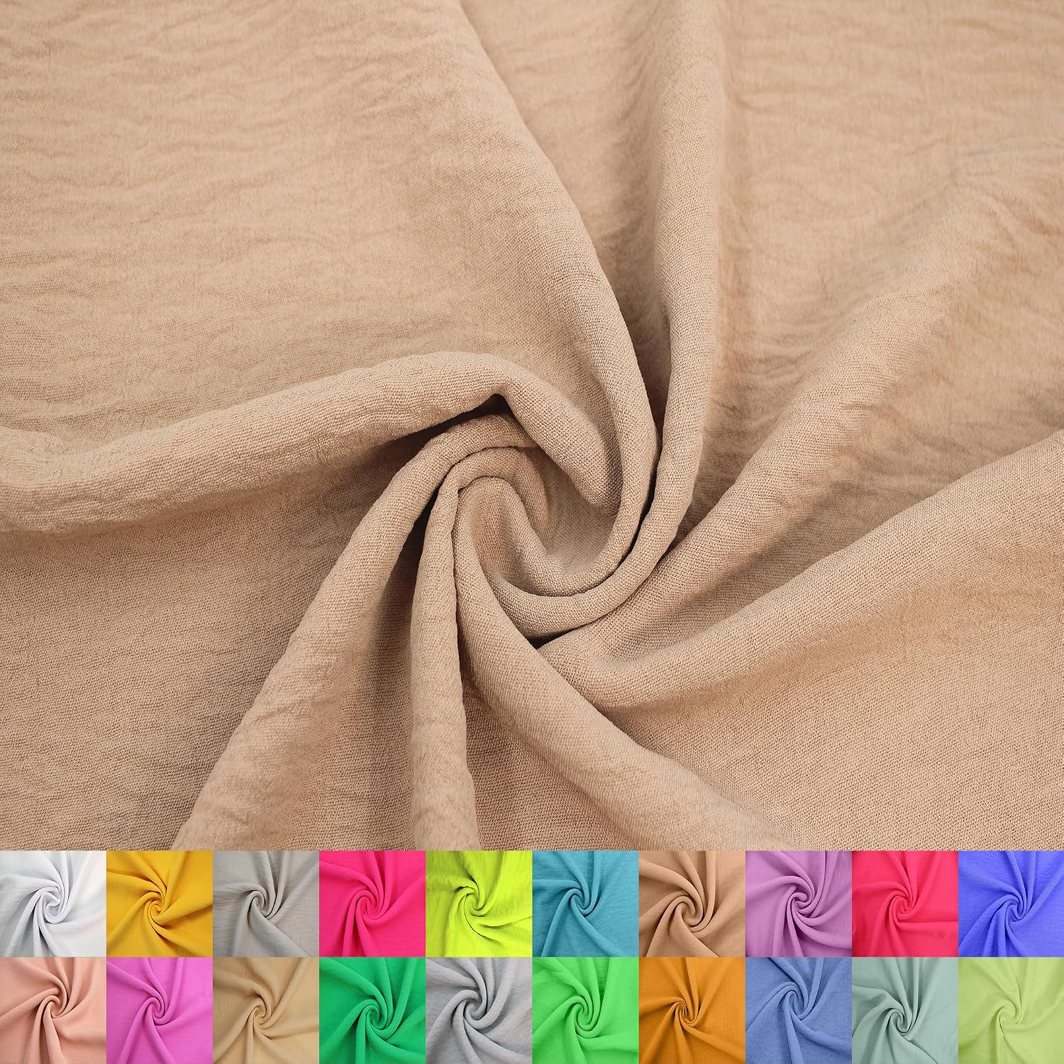 Air Flow CEY Fabric by The Yard – 100% Polyester, Non-Stretch, 59" Wide, 160 GSM Lightweight Breathable Fabric for Dresses, Tops, Apparel, Sewing & DIY Crafts