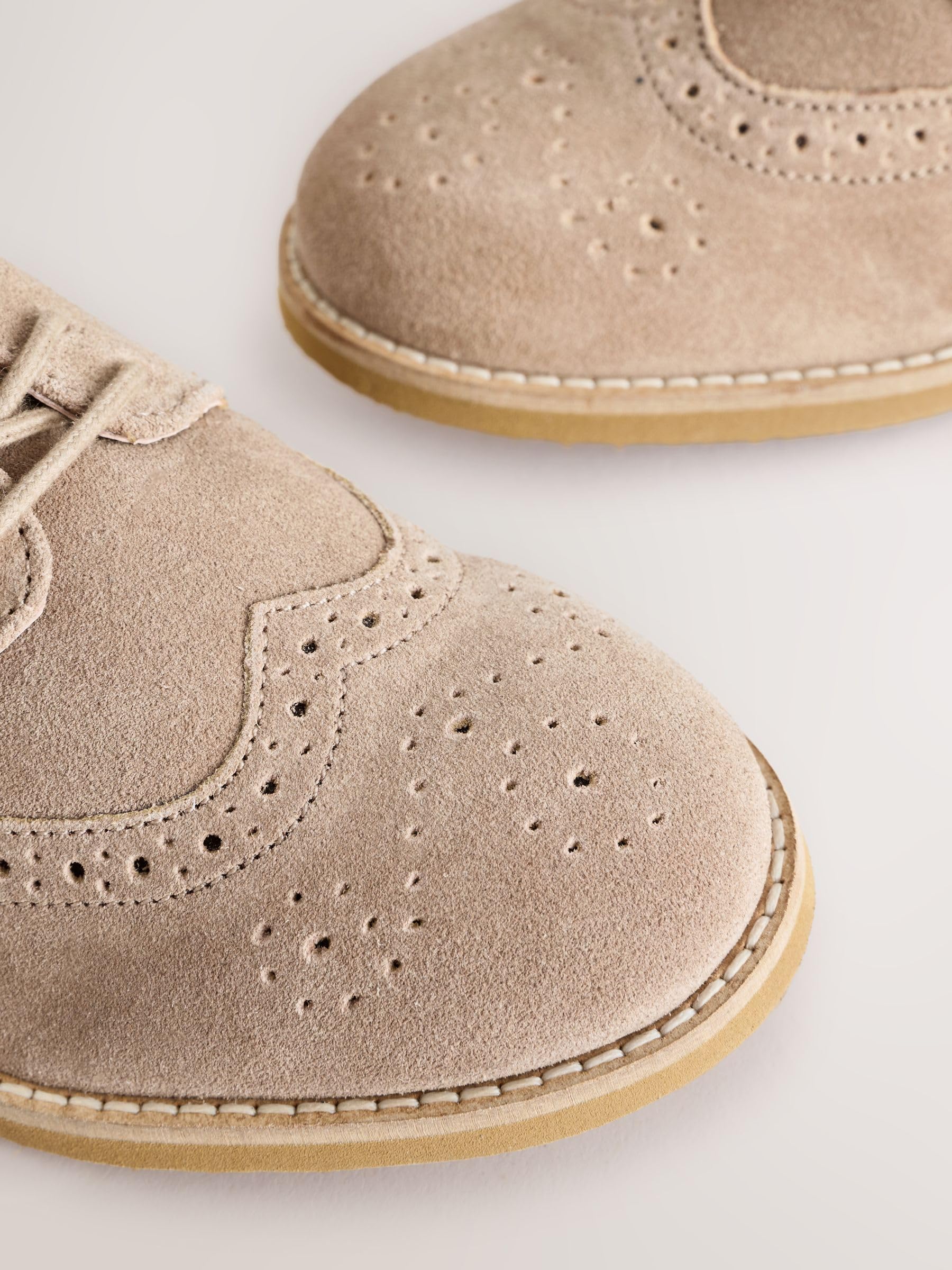 NEXT Jungen Weite Passform (G) Elegante Leder-Brogues, Weite Passform
