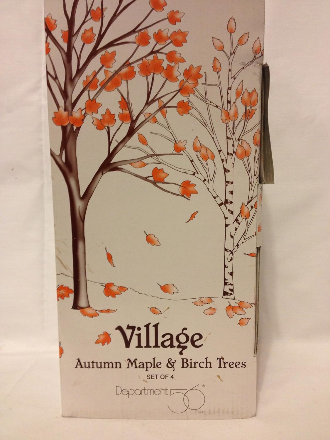 Dept 56 Autumn Maple & Birch Trees Set of 4 56.52655
