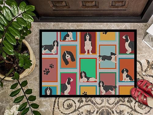 Vista 446 de Caroline's Treasures MLM1087MAT - Felpudo de perro de montaña bernés de 18 x 27 pulgadas, para interiores y exteriores, para entrada, Bernese