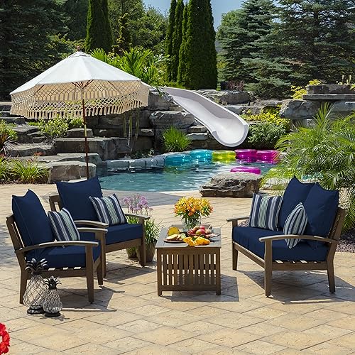 Vista 66 de Arden Selections Cojín decorativo para exteriores, paquete de 2, 16 x 16 pulgadas, aguamarina Leala Aqua Leala