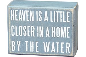 Primitives by Kathy Lake Home Decor Sign: Home by The Water