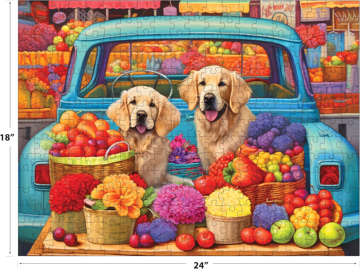 RoseArt - Kodak Premium - Pickup Pups- 350 Piece Jigsaw Puzzle for Adults