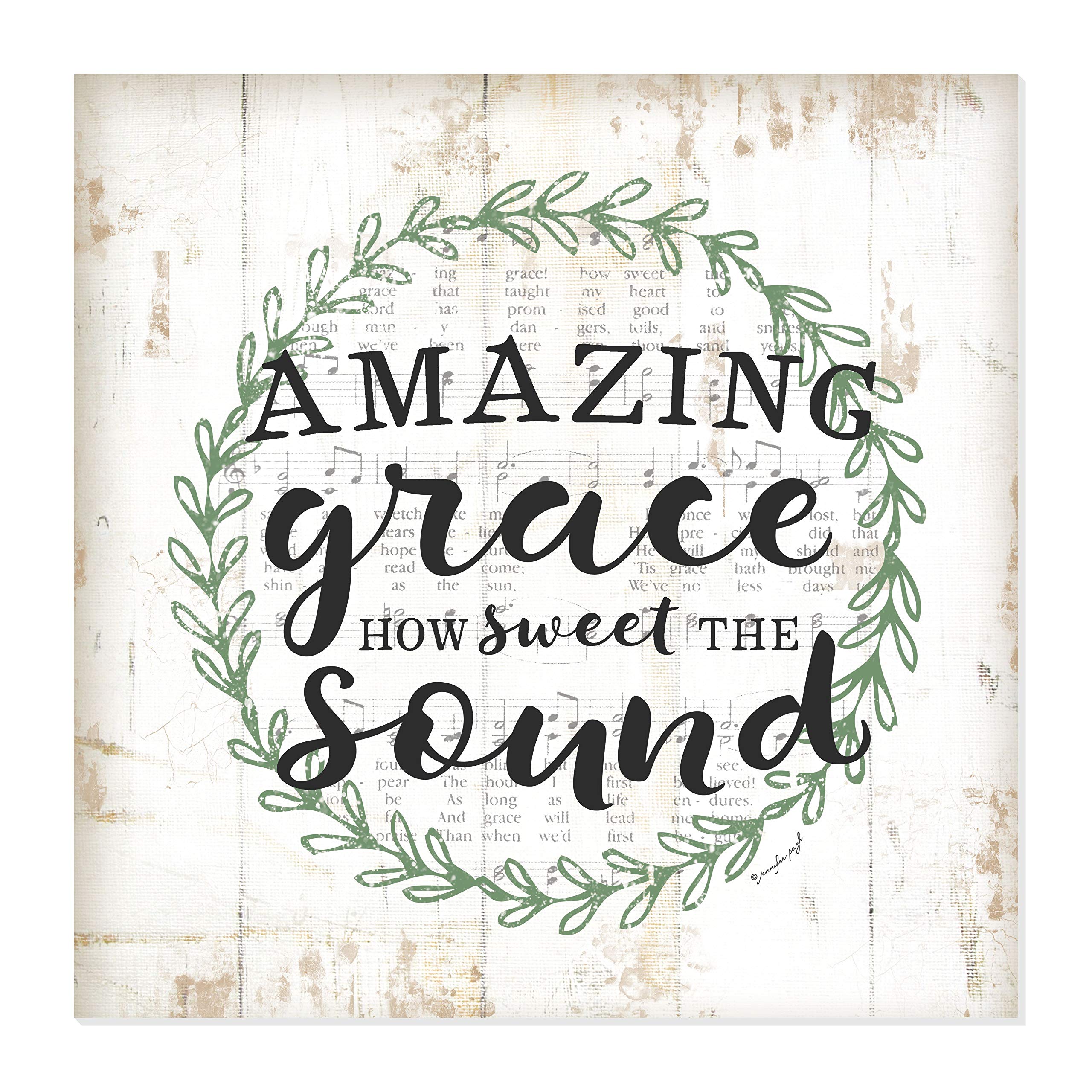 MRC Wood ProductsAmazing Grace How Sweet The Sound Rustic Wall Sign 12x12