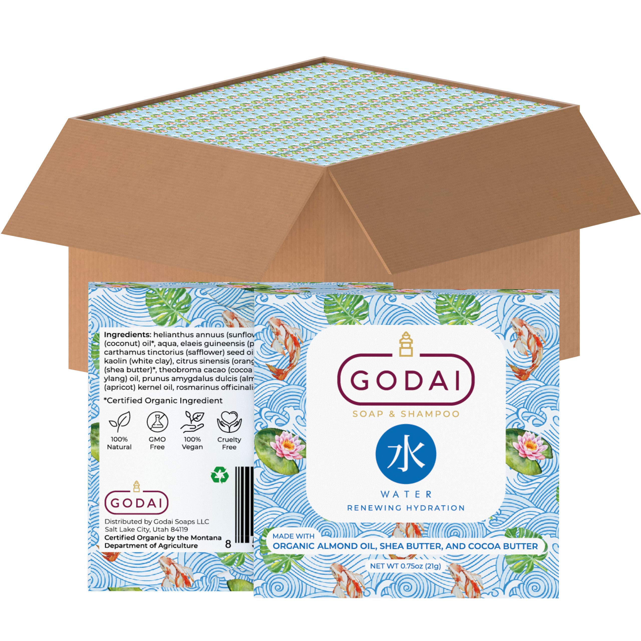 Godai Water Wholesale Bulk Hotel Travel Size Handmade Soap Orange Ylang Ylang Essential Oils Almond Oil Shea Cocoa