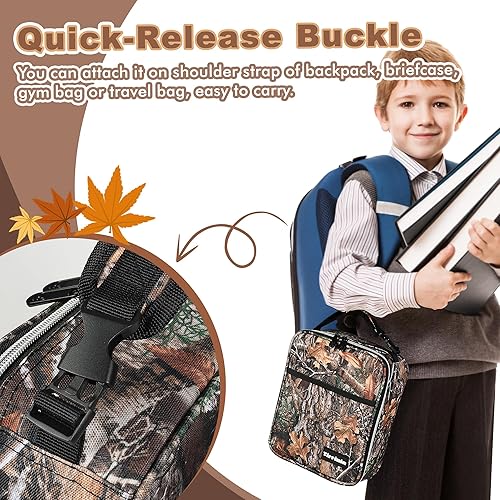 Miniatura 109 de Lonchera pequeña con aislamiento para hombres y mujeres, a prueba de salpicaduras, portátil, reutilizable, lonchera térmica, bolsa refrigerante