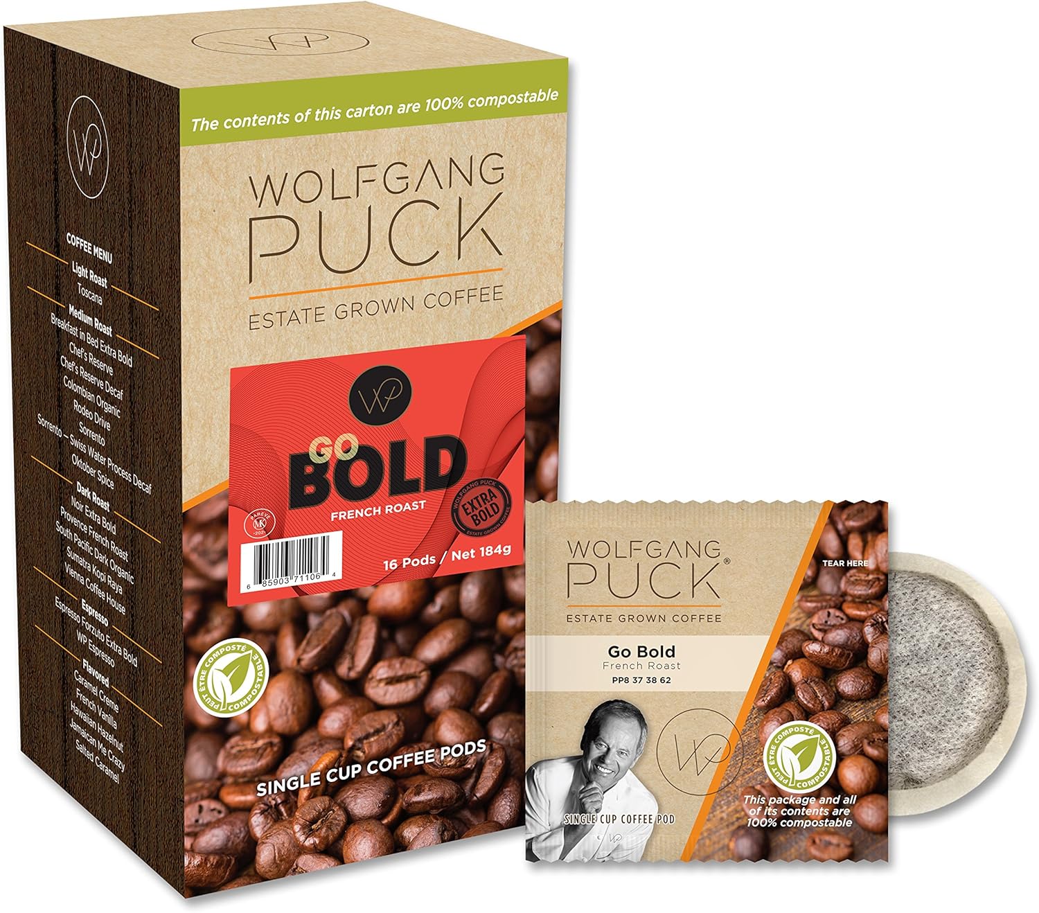 Wolfgang Puck Soft Coffee Pods, Go Bold, 12 Gram, 3 x 16 Count Amazon.ca Home