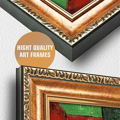 Miniatura 909 de A&T ARTWORK The Starry Night de Vincent Van Gogh. Tamaño del marco: 36 x 30 pulgadas, tamaño de la imagen: 30 x 24 pulgadas, reproducciones clásicas