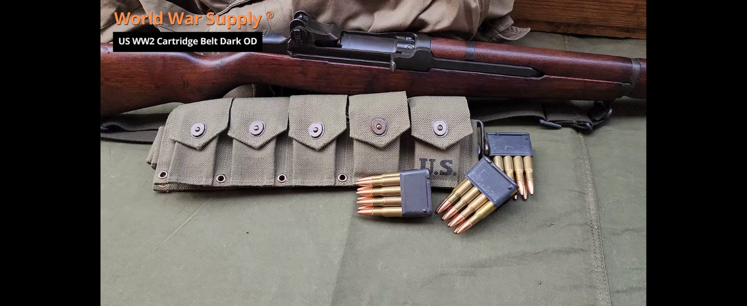 Amazon.com: World War Supply US M1 Garand M1923 Cartridge Belt